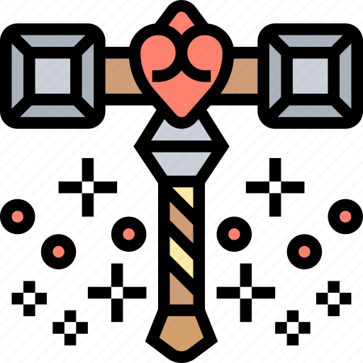 Hammer, weapons, battle, attack, game icon - Download on Iconfinder