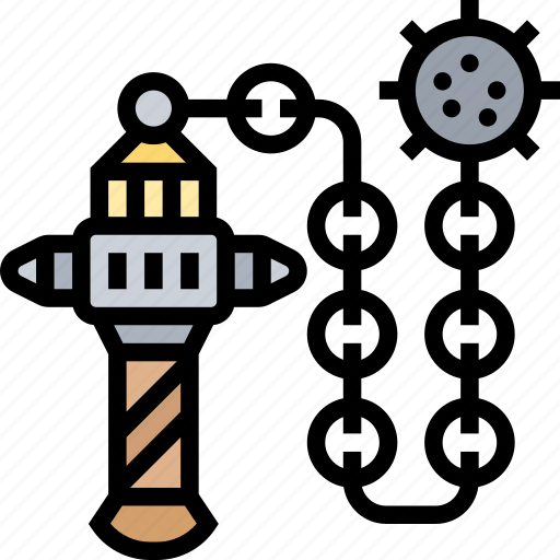 Mace, chain, flail, spiked, ball icon - Download on Iconfinder