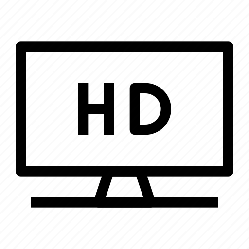 Hd television, hd, tv, media, movie, audio icon - Download on Iconfinder