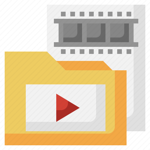 Folder, data, storage, movie, video, multimedia icon - Download on Iconfinder