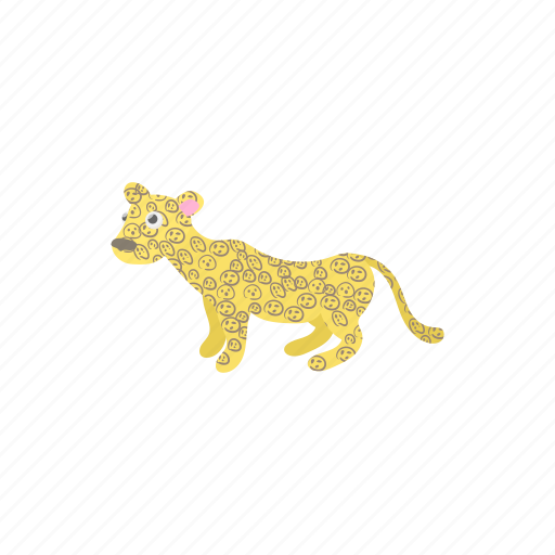 Cartoon, cat, fur, leopard, wild, wildlife, young icon - Download on Iconfinder