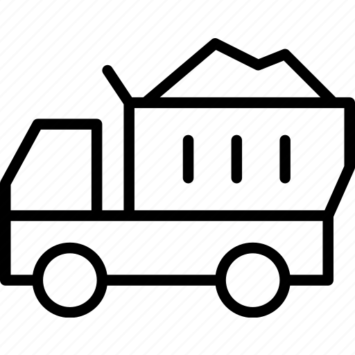 Truck, vehicle, container, transport, sand icon - Download on Iconfinder