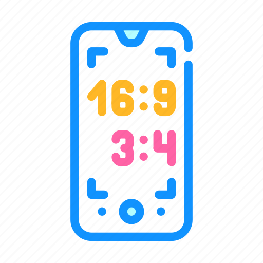 Choosing, aspect, ratio, viewfinder, smartphone, function icon - Download on Iconfinder