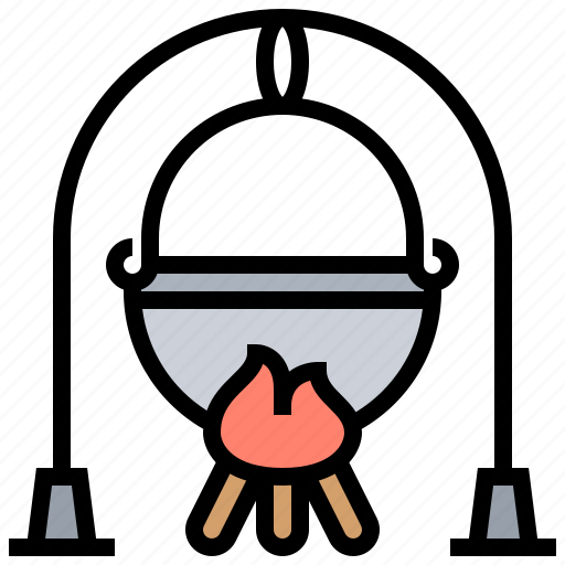 Antique, campfire, cauldron, cooking, pot icon - Download on Iconfinder