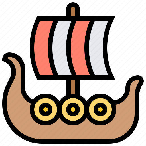 Boat, longship, norway, scandinavia, viking icon - Download on Iconfinder