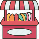 food, stand, seller, grocery, market