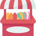 food, stand, seller, grocery, market