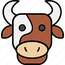 cow, agriculture, animal, farm, head, nature