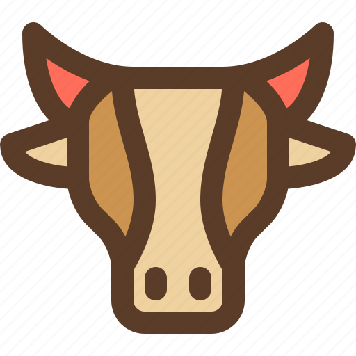 Animal, cattle, cow, head, village icon - Download on Iconfinder