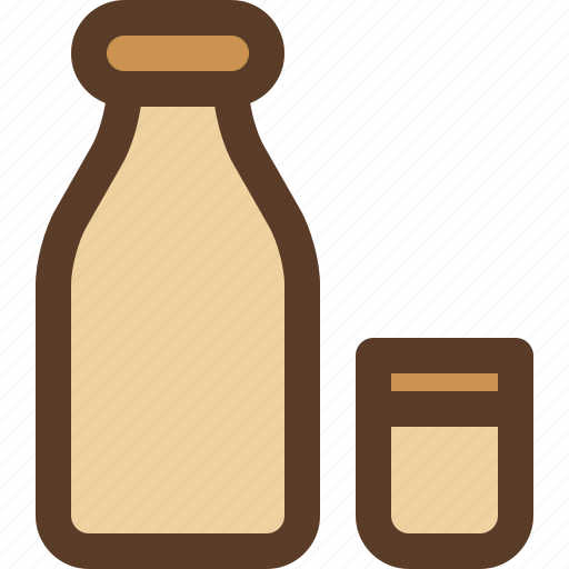 Bottle, drink, glass, milk icon - Download on Iconfinder