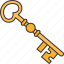 key, vintage, skeleton, unlock, access