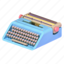 typewriter, item, writer, machine, antique, journalist, journalism, keyboard, mechanical, author, equipment, 90s, 80s, vintage, retro, nostalgia, old, old fashioned, element, 3d, vintage device 3d 