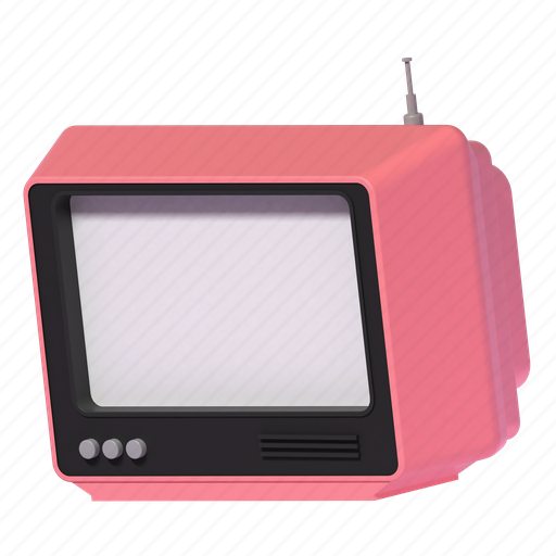 Vintage television, television, item, tv, entertainment, furniture, household 3D illustration - Download on Iconfinder