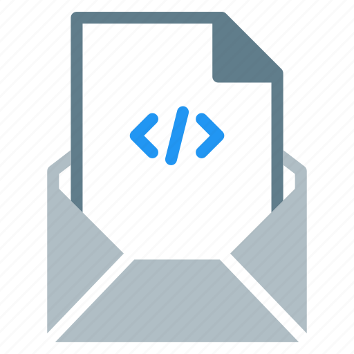 Attachment, code, email, file, html, send, xml icon - Download on Iconfinder