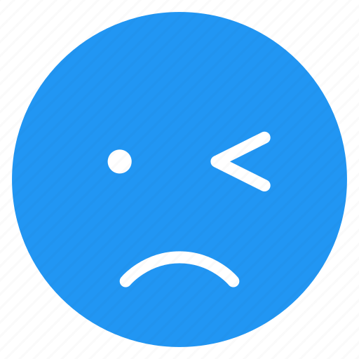 Avatar, emoticon, emotion, expression, face, sad, wink icon - Download on Iconfinder