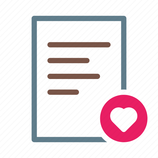Doc, document, favourited, file, heart, text icon - Download on Iconfinder