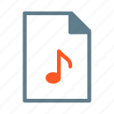 document, file, mp3, music, note, wma