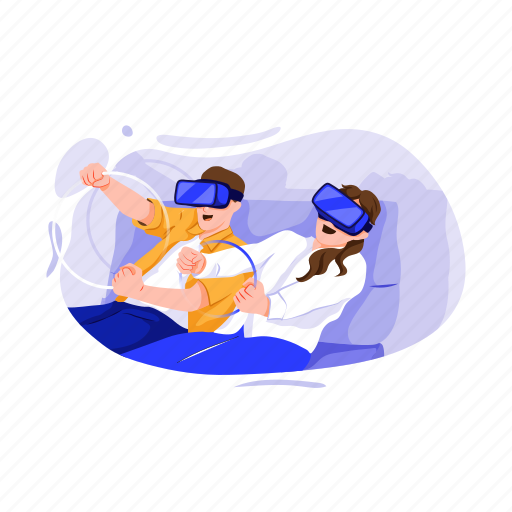 Device, headset, reality, virtual, entertainment, futuristic, glasses illustration - Download on Iconfinder