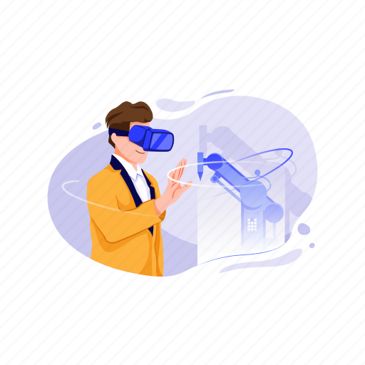 Device, headset, reality, virtual, entertainment, futuristic, glasses illustration - Download on Iconfinder