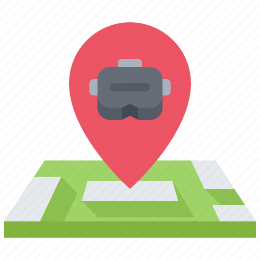 3d, glasses, location, map, pin, reality, virtual icon - Download on Iconfinder