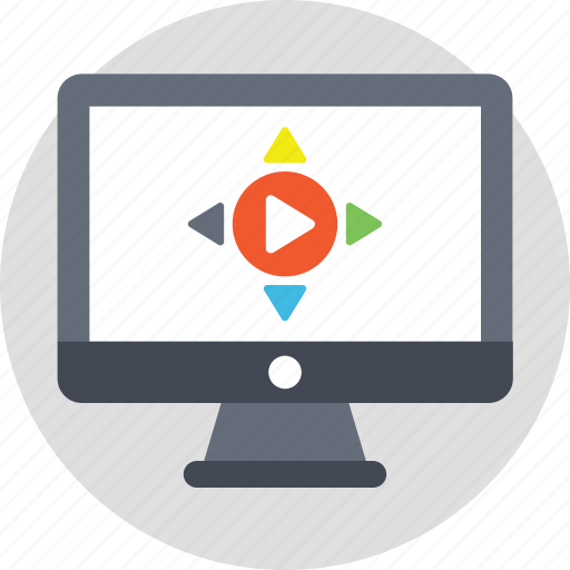 Media player, online player, online video, video content, video player icon - Download on Iconfinder