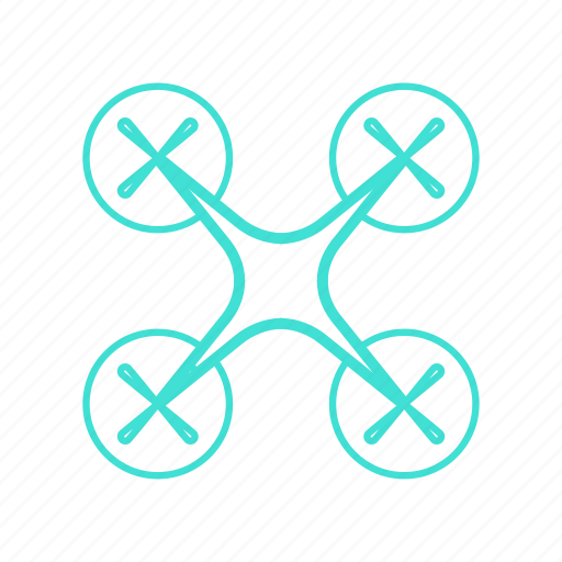 Aerial, drone, flying, multicopter, quadrocopter, robot, rotor icon - Download on Iconfinder