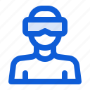 user, virtual, reality, man, view, glasses, headset