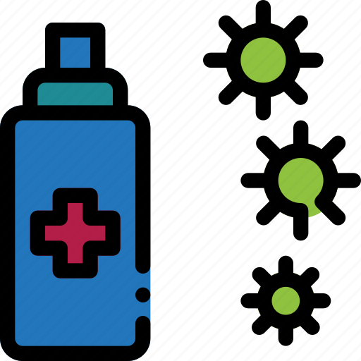 Alcohol, bacteria, covid, disinfectant, hand sanitizer, immune, virus icon - Download on Iconfinder
