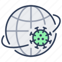 coronavirus, globe, orbit, virus, world