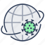 coronavirus, globe, orbit, virus, world 