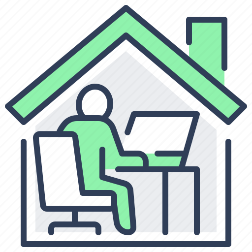 Home, online, remote, stay, work icon - Download on Iconfinder