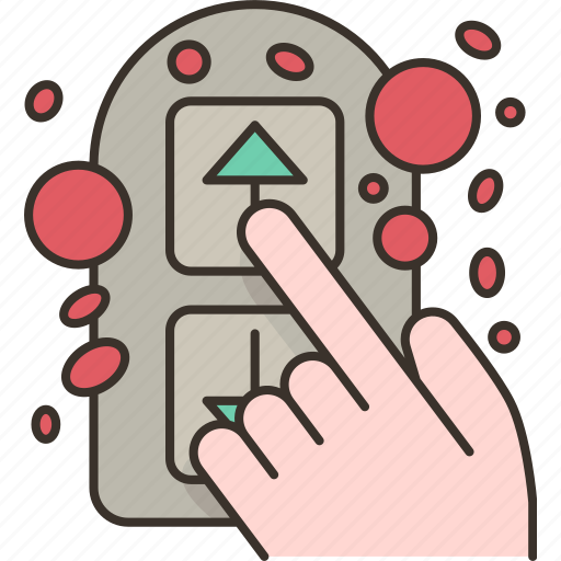 Pressing, button, elevator, virus, transmission icon - Download on Iconfinder