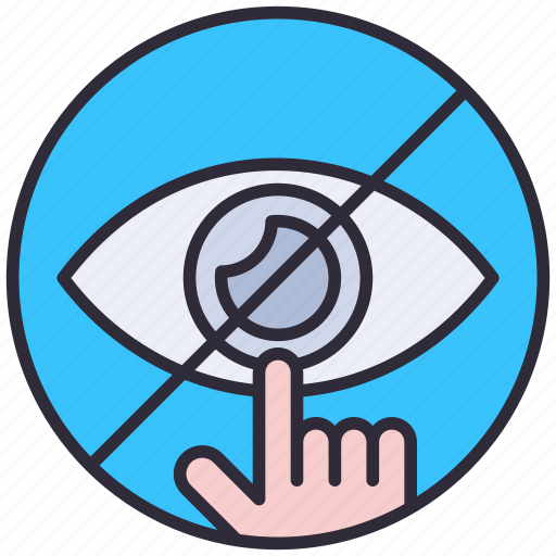 Avoid, do, eye, hand, not, touch icon - Download on Iconfinder