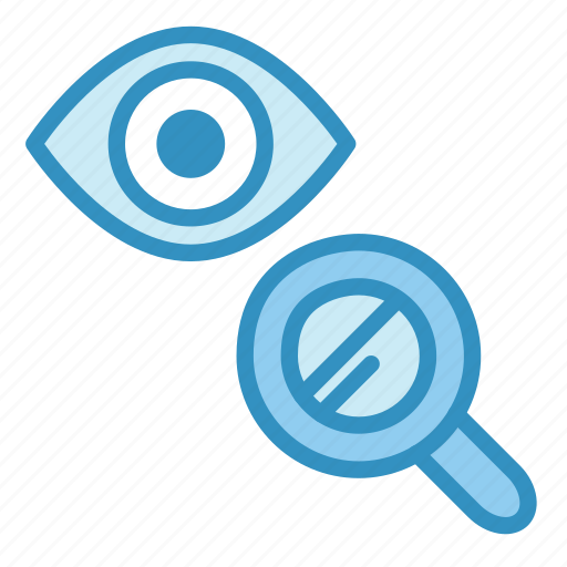 Exam, eye, glass, magnifying, medical, optometry, vision icon - Download on Iconfinder
