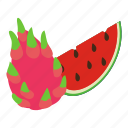 isometric, object, sign, tropicalfruit