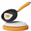 cooking, egg, fried egg, sunny side up, pan, cafe, restaurant, menu