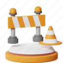 barrier and cone, barrier, cone, safety, warning, blocked, construction, architecture, labor 