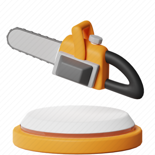 Chainsaw, saw, carpentry, wood, cut, cutting, construction 3D illustration - Download on Iconfinder