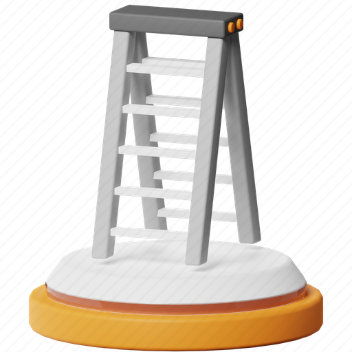 Ladder, stairs, equipment, up, step, repair, construction 3D illustration - Download on Iconfinder
