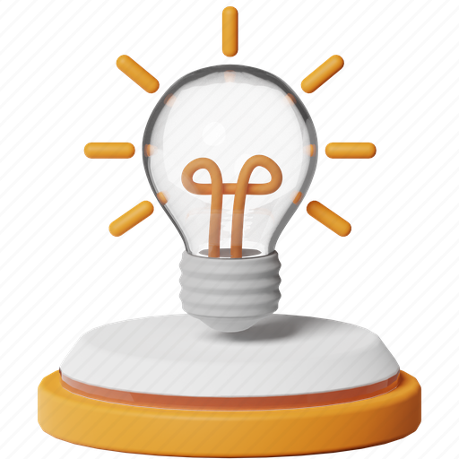 Idea, creative idea, light bulb, creative thinking, brainstorming, inspiration, creativity 3D illustration - Download on Iconfinder