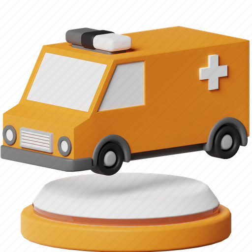 Ambulance, car, transport, transportation, vehicle, rescue, medical 3D illustration - Download on Iconfinder