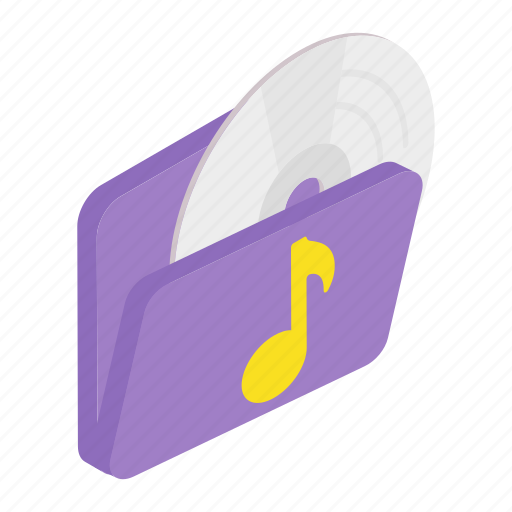Music record, audio compact disc, sleeve, clef, log, melody, sound icon - Download on Iconfinder