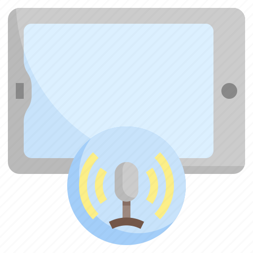 Tablet, electronics, technology, voice, control icon - Download on Iconfinder