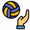 ball, hand, exercise, gesture, sports, volleyball, smash