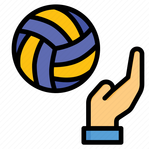 Ball, hand, exercise, gesture, sports, volleyball, smash icon - Download on Iconfinder