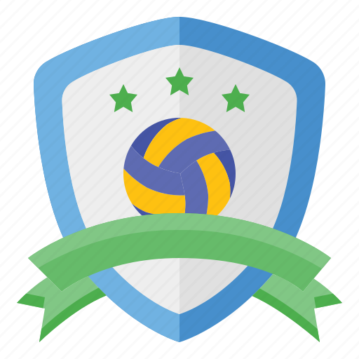 Shield, badge, competition, sports, volleyball, team, emblem icon - Download on Iconfinder