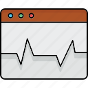ecg, electrocardiogram, graph, monitor, screen icon