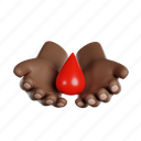 volunteer, hands, drop of blood, donation blood, donor 
