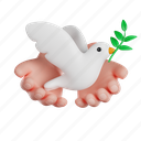 volunteer, hands, dove of peace, bird 