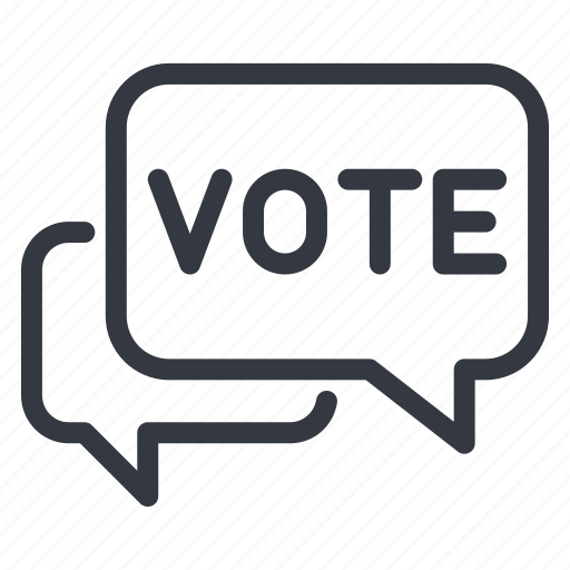 Vote, election, polling, politics, bubble, conversation, communication icon - Download on Iconfinder